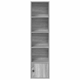 Berkfield Home Durable Bookcase Grey Sonoma 31x24x127 cm Engineered Wood - Size: 31 x 24 x 127 cm - thumbnail 4