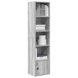 Berkfield Home Durable Bookcase Grey Sonoma 31x24x127 cm Engineered Wood - Size: 31 x 24 x 127 cm - thumbnail 2