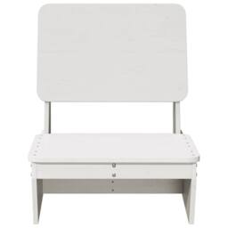 Berkfield Home Garden Chairs 2 pcs White 60x64x70.5 cm Solid Wood Pine - thumbnail 4