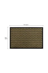 JVL Vienna Rubber Backed Scraper Doormat 60x90cm Zigzag in Natural - Size: 60 cm x 90 cm - thumbnail 5