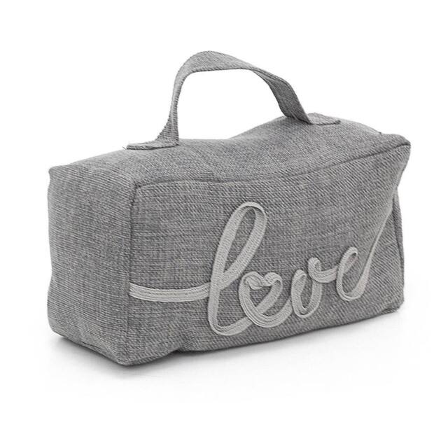 SPETLEK Grey Fabric Door Stop Decorative Indoor Love - Size: Large - image 1