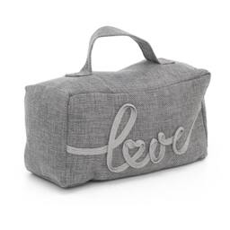 SPETLEK Grey Fabric Door Stop Decorative Indoor Love - Size: Large - thumbnail 1