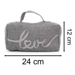 SPETLEK Grey Fabric Door Stop Decorative Indoor Love - Size: Large - thumbnail 3