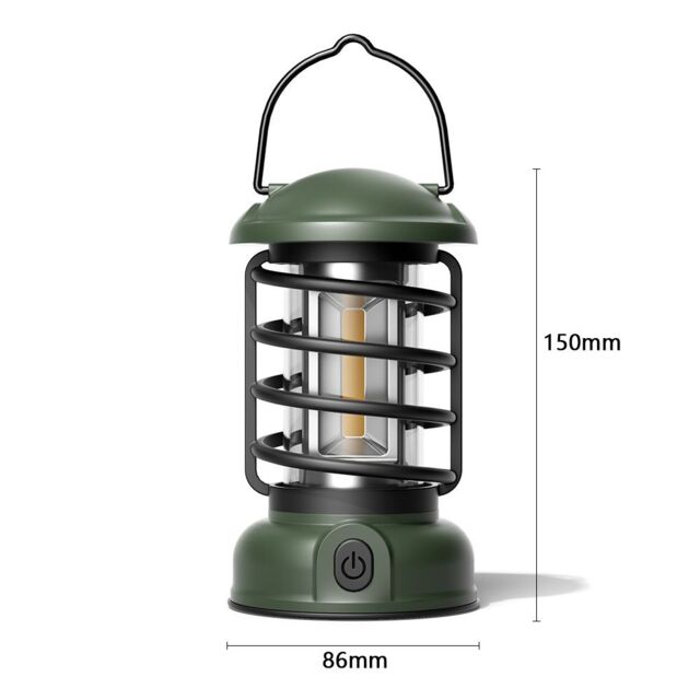 Leaper Outdoor Camping Tent Light Vintage Rechargeable Carrying Lights in Green - image 1