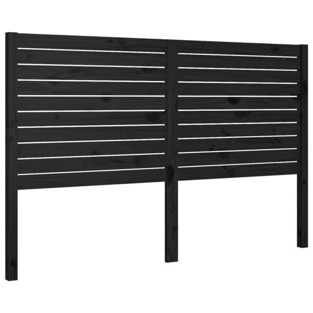 Berkfield Home Bed Headboard Black 156x4x100 cm Solid Wood Pine - Size: 156 x 4 x 100 cm - image 1