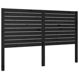 Berkfield Home Bed Headboard Black 156x4x100 cm Solid Wood Pine - Size: 156 x 4 x 100 cm - thumbnail 1