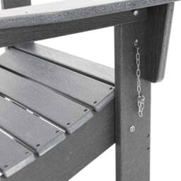 Berkfield Home Folding Adirondack Chair Light Grey 74.5x80.5x90 cm HDPE - thumbnail 9