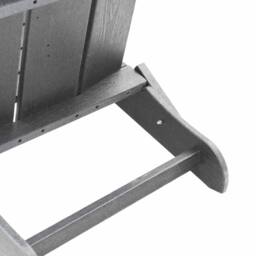 Berkfield Home Folding Adirondack Chair Light Grey 74.5x80.5x90 cm HDPE - thumbnail 7