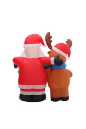 Living and Home Inflatable Christmas Air Blown with LED Light Outdoor Decor in Red - thumbnail 3