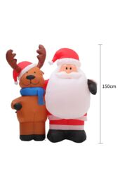 Living and Home Inflatable Christmas Air Blown with LED Light Outdoor Decor in Red - thumbnail 6