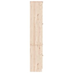 Berkfield Home Glass Display Cabinet ALTA 77x35x186.5 cm Solid Wood Pine in Brown - thumbnail 5
