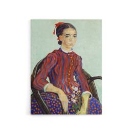"Artery8 La Mousme Sitting on a Cane Chair Van Gogh Canvas Wall Art - Size: W18"" x H24""" - thumbnail 1