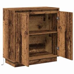 Berkfield Home Sideboard with LED in Old Wood - 71x34.5x75 cm Engineered Wood in Brown - thumbnail 7