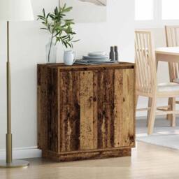 Berkfield Home Sideboard with LED in Old Wood - 71x34.5x75 cm Engineered Wood in Brown - thumbnail 2