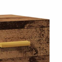 Berkfield Home Suitable Wall-mounted Bedside Cabinet Old Wood 35x35x20 cm in Brown - Size: 35 x 35 x 20 cm - thumbnail 8