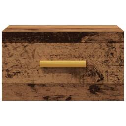 Berkfield Home Suitable Wall-mounted Bedside Cabinet Old Wood 35x35x20 cm in Brown - Size: 35 x 35 x 20 cm - thumbnail 4