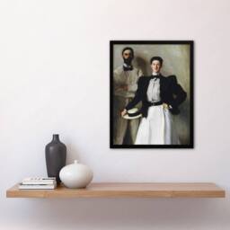 Artery8 John Singer Sargent Framed Wall Art Print Mr & Mrs Stokes Portrait - Size: A4 - thumbnail 2