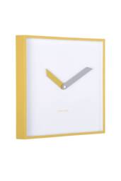 PRESENT TIME Karlsson Wall Clock Cool Retro Cuadrado - Citrine Yellow - thumbnail 3