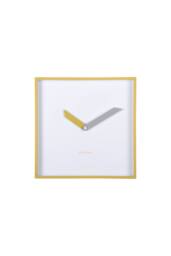 PRESENT TIME Karlsson Wall Clock Cool Retro Cuadrado - Citrine Yellow