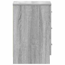 Berkfield Home Bedside Cabinet Grey Sonoma 38x35x56 cm Engineered Wood - Size: 38 x 35 x 56 cm - thumbnail 7