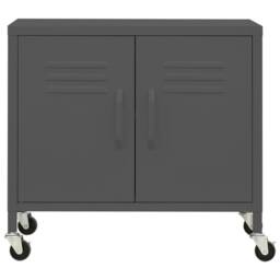 Berkfield Home Storage Cabinet Anthracite 60x35x56 cm Steel in Charcoal - Size: 60 x 35 x 56 cm - thumbnail 3