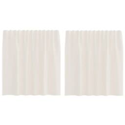 Berkfield Home Voile Curtains with Tab Top 2 pcs Cream - thumbnail 1