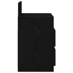 Berkfield Home Bedside Cabinet with 2 Drawers Black 40x33x60 cm - Size: 40 x 33 x 60 cm - thumbnail 6