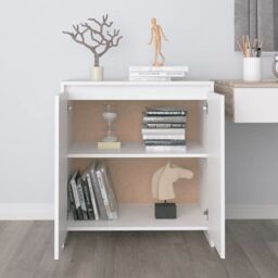 Berkfield Home Sideboard White 70x41x75 cm Engineered Wood - Size: 70 x 41 x 75 cm - thumbnail 3