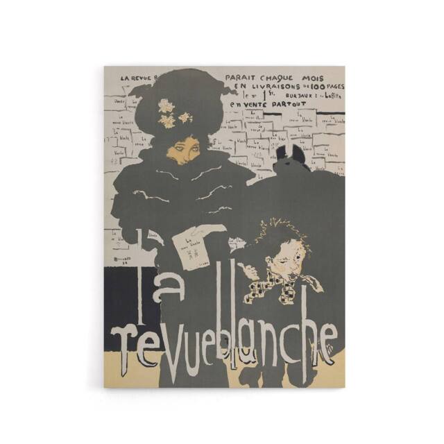 "Artery8 Poster for the Revue Blanche Journal Bonnard Canvas Wall Art in Grey - Size: W18"" x H24""" - image 1