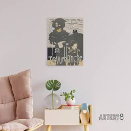 "Artery8 Poster for the Revue Blanche Journal Bonnard Canvas Wall Art in Grey - Size: W18"" x H24""" - thumbnail 3