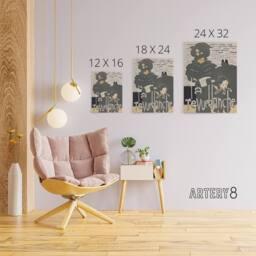 "Artery8 Poster for the Revue Blanche Journal Bonnard Canvas Wall Art in Grey - Size: W18"" x H24""" - thumbnail 4