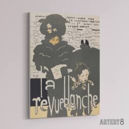 "Artery8 Poster for the Revue Blanche Journal Bonnard Canvas Wall Art in Grey - Size: W18"" x H24""" - thumbnail 2