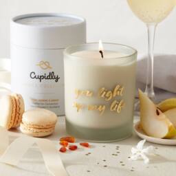 Cupidly You Light Up My Life - Anniversary Candle Gift in Off-White - Size: 200g - thumbnail 2
