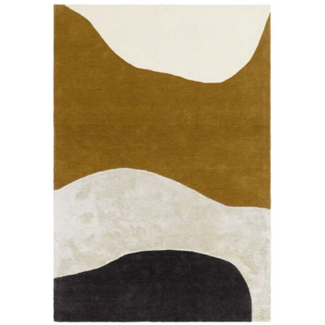 The Rug Shop UK Yellow Handmade Modern Abstract Easy To Clean Area Rug - Size: 160 cm x 230 cm - image 1