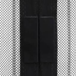 Berkfield Home Insect Door Curtains 2 pcs with Magnet Blocks Black 200x80 cm - thumbnail 5