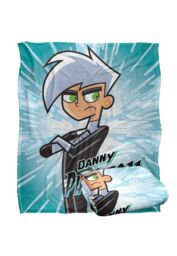 Nickelodeon Danny Phantom With Logo Silky Touch Super Soft Throw Blanket 152 X 127 cm in White - thumbnail 2