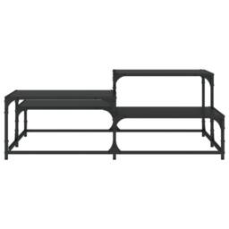 Berkfield Home Durable Coffee Table Black 107x107x40 cm Engineered Wood - Size: 107 x 107 x 40 cm - thumbnail 5