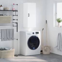 Berkfield Home Wall Mounted Cabinet White 34.5x34x90 cm - thumbnail 2