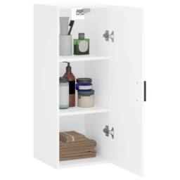 Berkfield Home Wall Mounted Cabinet White 34.5x34x90 cm - thumbnail 5