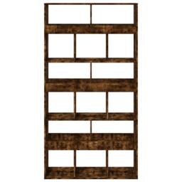 Berkfield Home Room Divider Smoked Oak100x33x187.5 cm Engineered Wood in Brown - Size: 100x33x187.5 cm - thumbnail 4