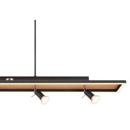Netlighting Ida Bar Pendant Ceiling Light Matt Black 2x LED - thumbnail 4
