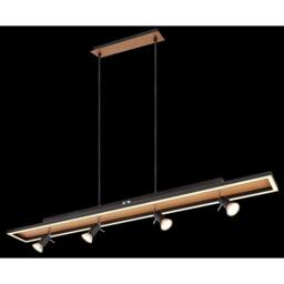 Netlighting Ida Bar Pendant Ceiling Light Matt Black 2x LED - thumbnail 5
