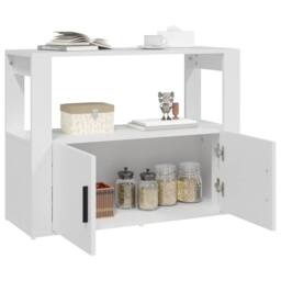 Berkfield Home Sideboard White 80x30x60 cm Engineered Wood - Size: 80 x 30 x 60 cm - thumbnail 5