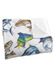 JQ Licensing Saltwater Gamefish Silky Touch Super Soft Throw Blanket 152 X 127 cm in White - thumbnail 3