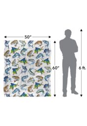 JQ Licensing Saltwater Gamefish Silky Touch Super Soft Throw Blanket 152 X 127 cm in White - thumbnail 5
