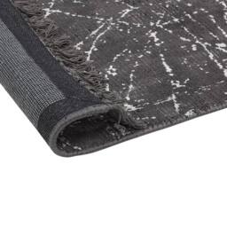 Wyld and Coco Modern Glam Area Rug Dark Grey Viscose with Cotton Backing 80 x 150 cm - Size: 80 cm x 150 cm - thumbnail 5