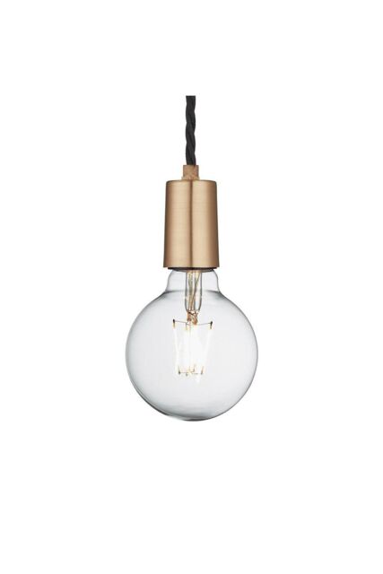 Industville Sleek Edison Pendant - 1 Wire in Bronze
