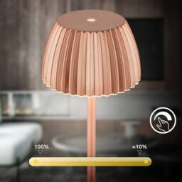 BRILONER Cordless Dimmable Battery Powered LED Floor Lamp in Copper - thumbnail 5