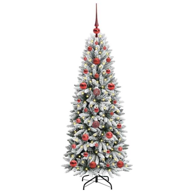Berkfield Home Green Artificial Christmas Tree with 150 LEDs White 53 x 53 x 120 cm - image 1