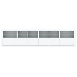 Berkfield Home Sideboard with LED Lights White 283x37x67 cm - Size: 283 x 37 x 67 cm - thumbnail 7